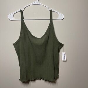 Old Navy Dark Green Ribbed Camisole